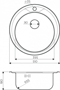 картинка Мойка Omoikiri ASIDA-51-IN 