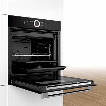 картинка Электрический духовой шкаф Bosch HBG635BB1 черный 