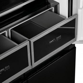 картинка Полувстраиваемый холодильник Maunfeld MFF190NFDB черный 