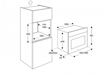 картинка Электрический духовой шкаф с функцией СВЧ Bertazzoni F457PROMWTN карбонио 