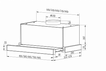 картинка Кухонная вытяжка встраиваемая Franke TOUCH BK 50 черная  картинка Кухонная вытяжка встраиваемая Franke TOUCH BK 50 черная