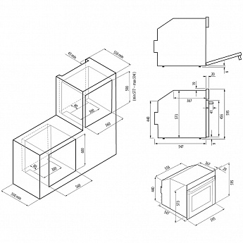 картинка Электрический духовой шкаф Krona UNIVERSUM 60 WH белый 