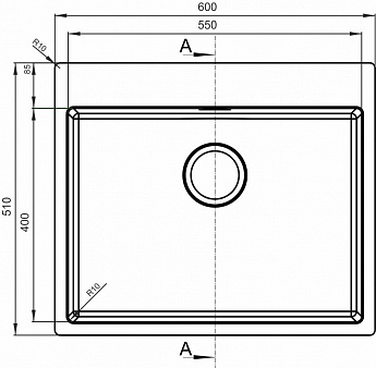 картинка Мойка для кухни Florentina ЛОГИКА-НМ 600 