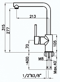 картинка Смеситель Rivelato Vico 9021608 