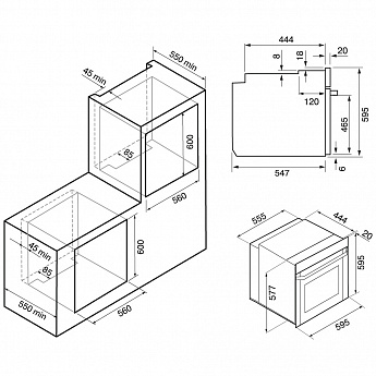 картинка Электрический духовой шкаф Krona ELEMENT PLUS 60 IX нержавеющая сталь 