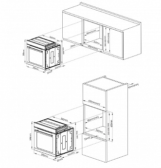 картинка Электрический духовой шкаф Vard VON444X черный 
