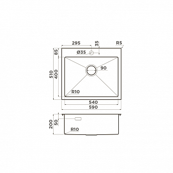 картинка Мойка Omoikiri AKISAME 59-GB  картинка Мойка Omoikiri AKISAME 59-GB