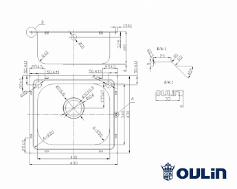 картинка Мойка для кухни Oulin OL-203  картинка Мойка для кухни Oulin OL-203