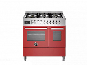 картинка Комбинированная кухонная плита Bertazzoni PRO96L2EROT красная  картинка Комбинированная кухонная плита Bertazzoni PRO96L2EROT красная