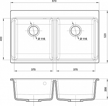 картинка Мойка для кухни Rivelato AXEL X-90-2D  картинка Мойка для кухни Rivelato AXEL X-90-2D