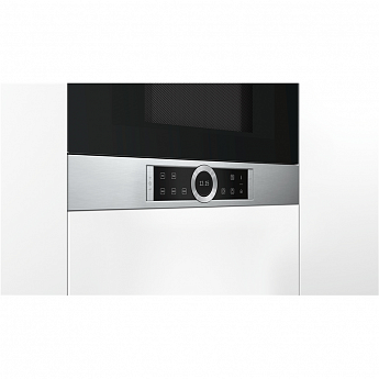 картинка Микроволновая печь встраиваемая Bosch BFL634GS1  картинка Микроволновая печь встраиваемая Bosch BFL634GS1