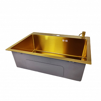 картинка Комплект Emar PVD GOLDEN (мойка и дозатор)  картинка Комплект Emar PVD GOLDEN (мойка и дозатор)