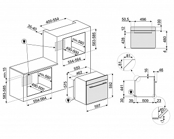 картинка Электрический духовой шкаф с СВЧ Smeg SO6102M2N 