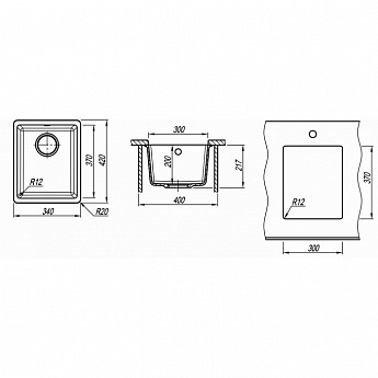 картинка Мойка для кухни Florentina Вега-300 