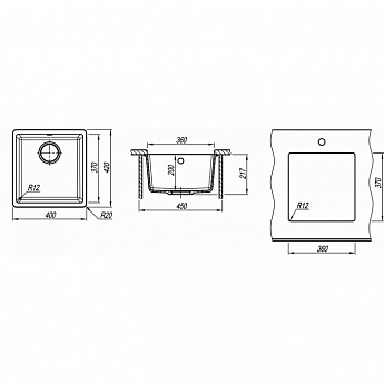 картинка Мойка для кухни Florentina Вега-360 