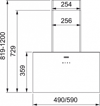 картинка Кухонная вытяжка наклонная Franke LENS WH 60 белая 