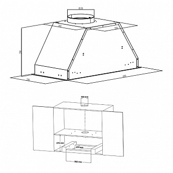 картинка Кухонная вытяжка Evelux Olivia 60 BG 
