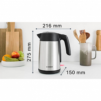 картинка Чайник электрический Bosch TWK7L460  картинка Чайник электрический Bosch TWK7L460