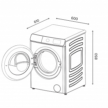 картинка Стиральная машина с сушкой Lex LWM12812GRID  картинка Стиральная машина с сушкой Lex LWM12812GRID