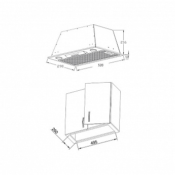 картинка Кухонная вытяжка Korting KHI 6530 W  картинка Кухонная вытяжка Korting KHI 6530 W