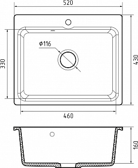 картинка Мойка для кухни Granfest-Smart SM520 черный  картинка Мойка для кухни Granfest-Smart SM520 черный