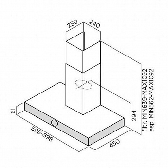 картинка Кухонная вытяжка Jetair TOUCH BL/A/90 