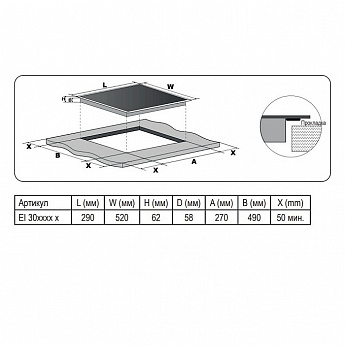 картинка Варочная панель Evelux EI 3020 