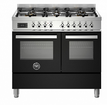 картинка Комбинированная кухонная плита Bertazzoni PRO106L2ENET чёрная  картинка Комбинированная кухонная плита Bertazzoni PRO106L2ENET чёрная