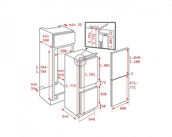 картинка Встраиваемый холодильник Teka RBF 73340 FI 