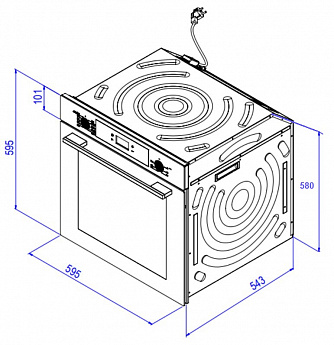 картинка Электрический духовой шкаф Weissgauff EOV 291 PDBS Black Edition 
