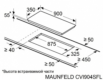 картинка Индукционная варочная панель Maunfeld CVI904SFLBK Inverter 