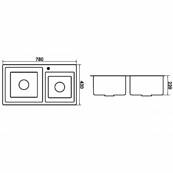 картинка Кухонная мойка Premial PR7843 (S) сатин 