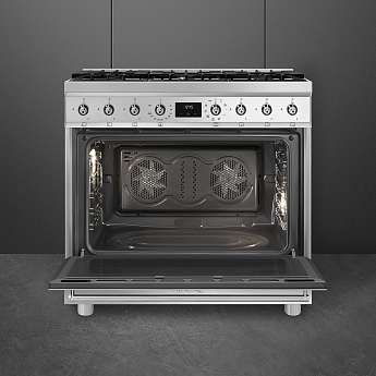 картинка Комбинированная кухонная плита Smeg C9GMX2  картинка Комбинированная кухонная плита Smeg C9GMX2