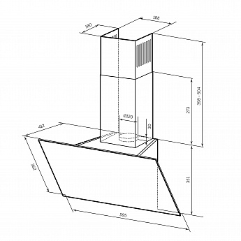картинка Кухонная вытяжка Lex META GS 600 WHITE 